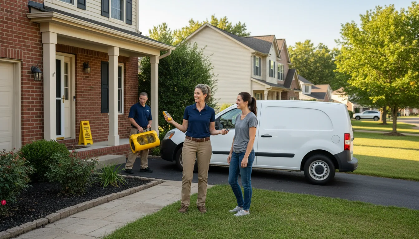 Residential water damage restoration in Trinity, NC